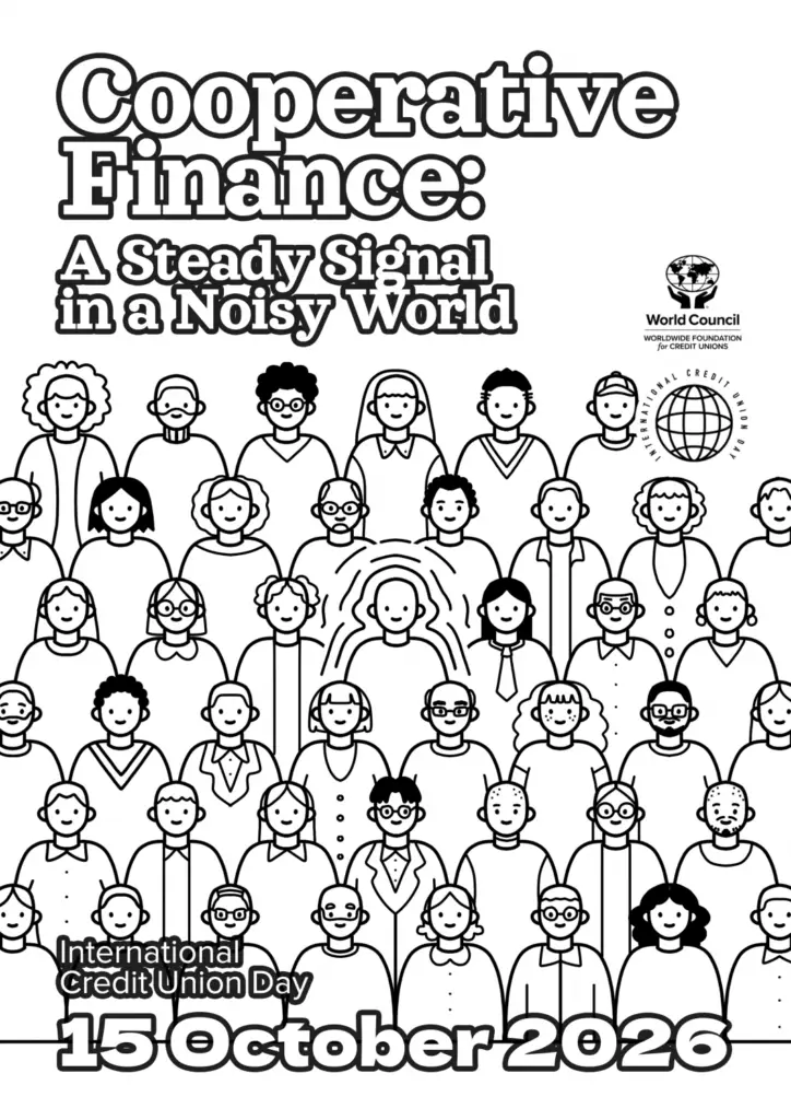 Preview of the 2026 International Credit Union Day coloring sheet